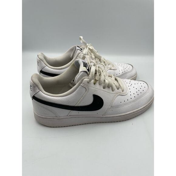Size 9.5 - Nike Court Vision Next Nature Low White Black - Picture 1 of 9